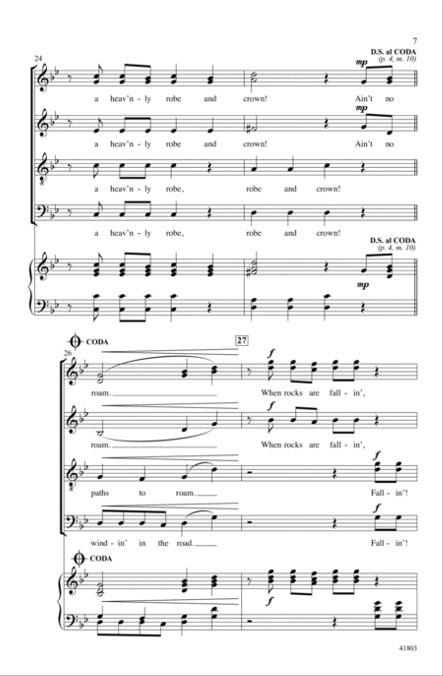Ain't No Windin' in the Road A Cappella scores gallery preview page 6