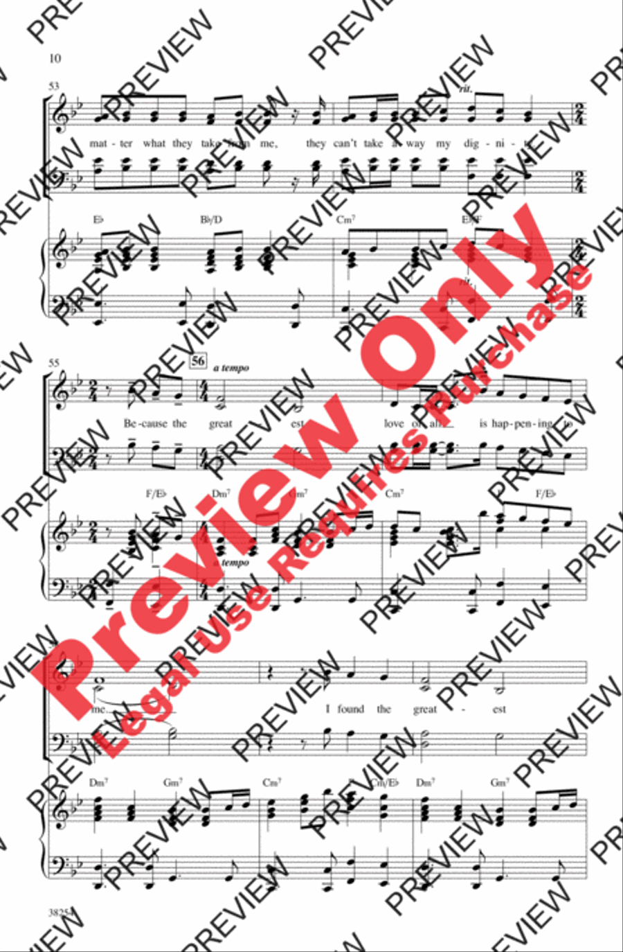 The Greatest Love of All The Greatest Love of All 4-Part scores gallery preview page 10