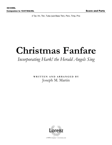 Christmas Fanfare - Brass and Percussion Score and Parts