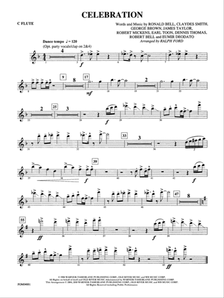Celebration: Flute Full Orchestra scores gallery preview page 1