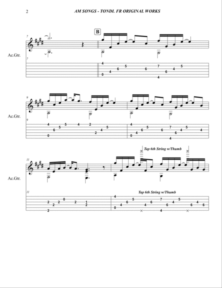 AM Songs Acoustic Guitar scores gallery preview page 2