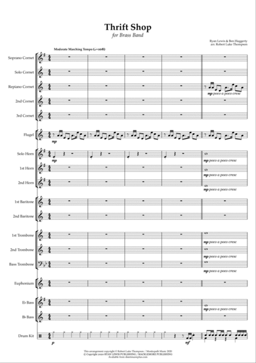 Thrift Shop Brass Band scores gallery preview page 3