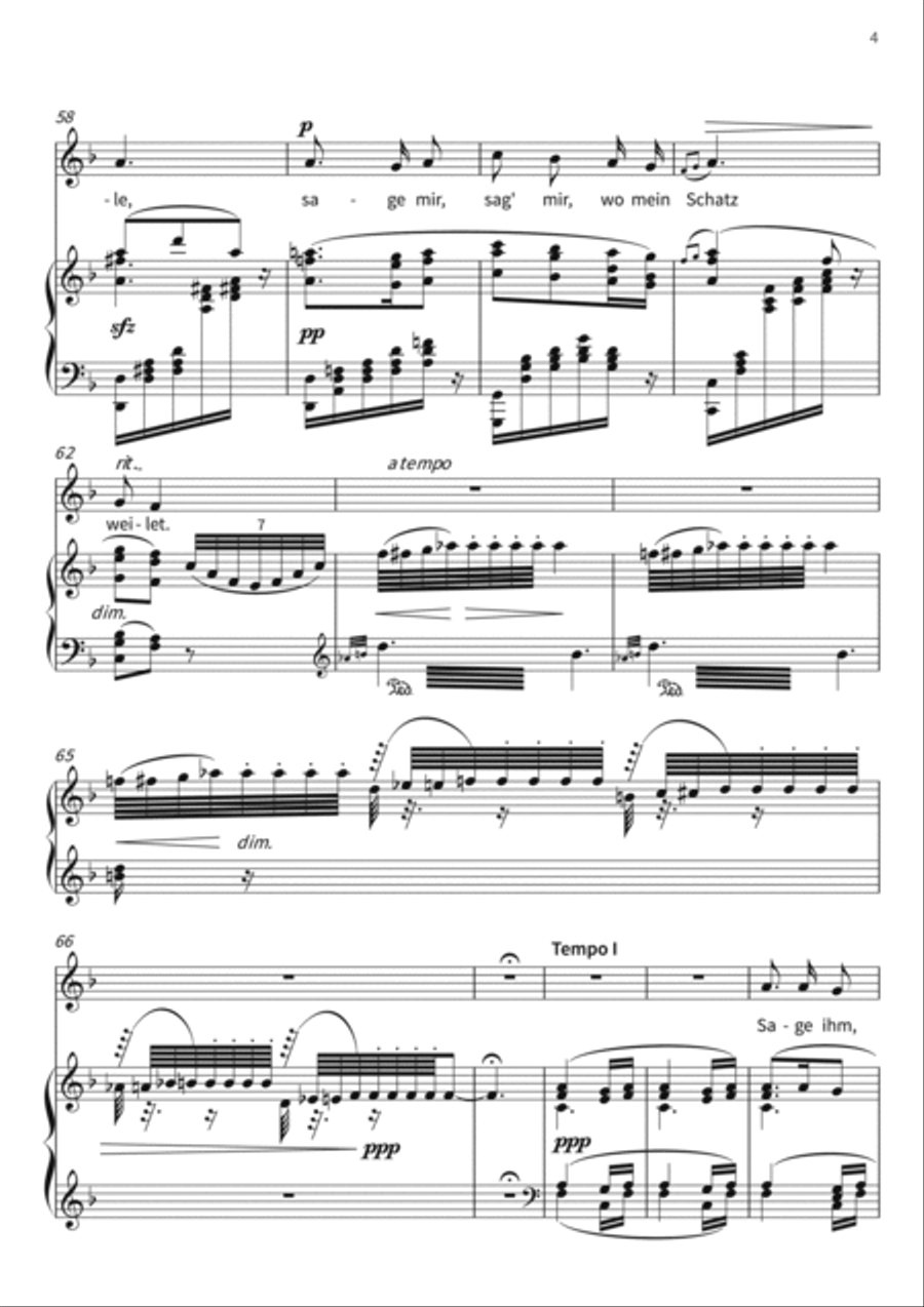 Rusalkas Lied an den Mond Piano, Vocal, Guitar scores gallery preview page 6