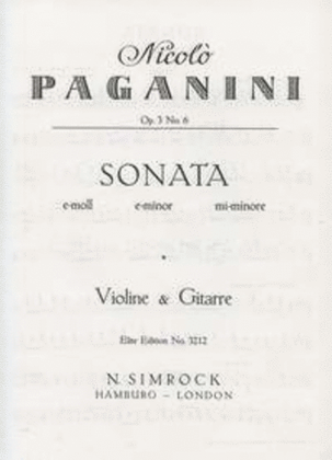 Sonata in E Minor op. 3-6