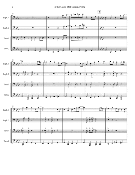 In The Good Ole Summertime - Tuba/Euphonium Quartet image number null