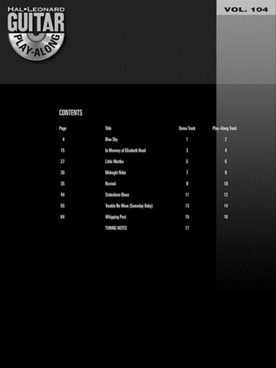 Duane Allman Duane Allman Guitar Tablature scores gallery preview page 3