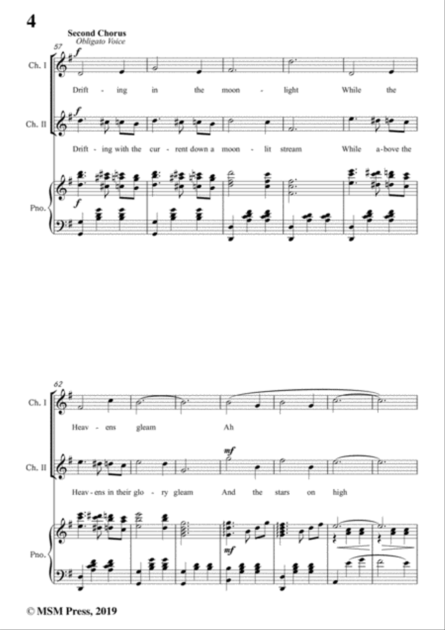 Mary Earl-Beautiful Ohio,in G Major,for Voice and Piano Voice Solo scores gallery preview page 6