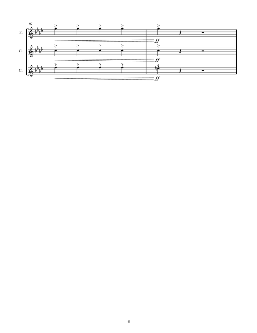 Metro - For Flute and Two Clarinets Small Ensemble scores gallery preview page 6
