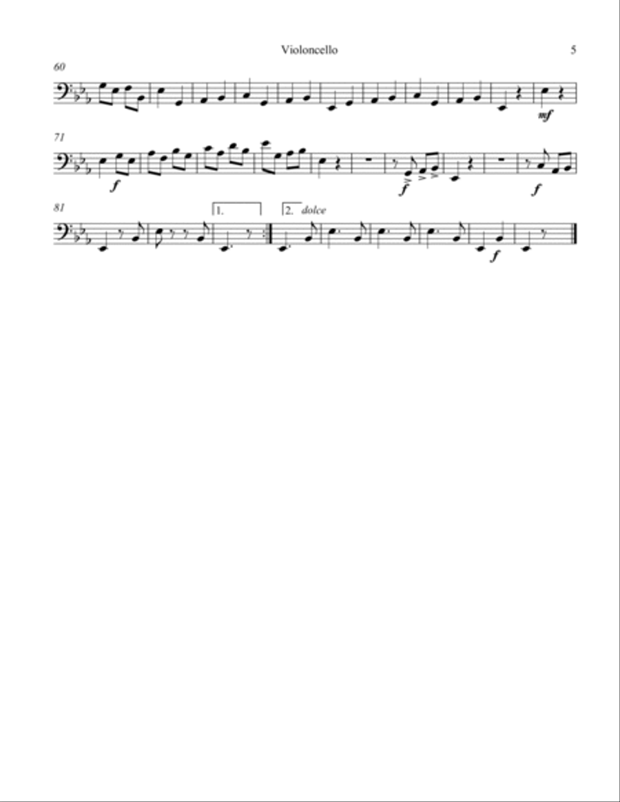 Quartet #3 Op. 20 in E Flat Major String Quartet scores gallery preview page 5