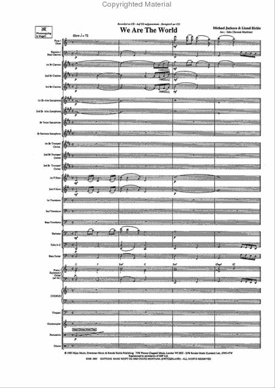 We Are The World We Are The World 4-Part scores gallery preview page 3