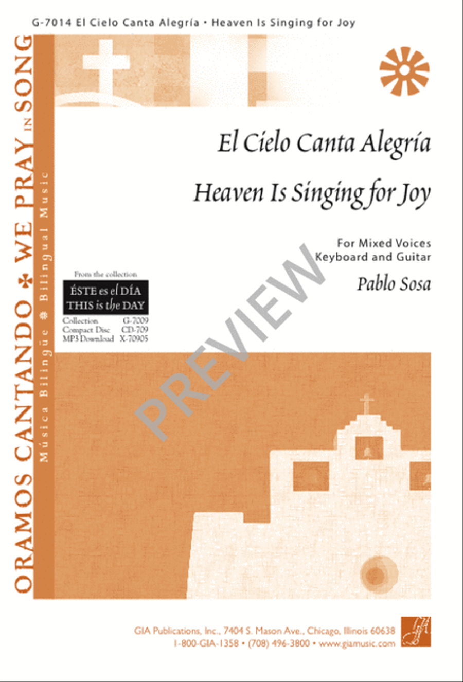 El cielo canta alegría / Heaven Is Singing for Joy 4-Part scores gallery preview page 1