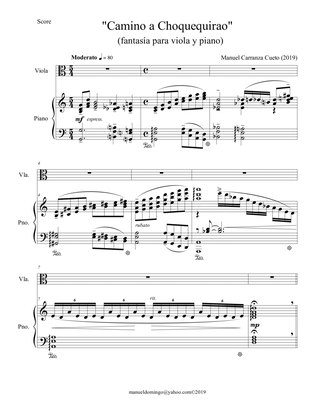 Camino a Choquequirao, Op.9 (fantasia for viola and piano)