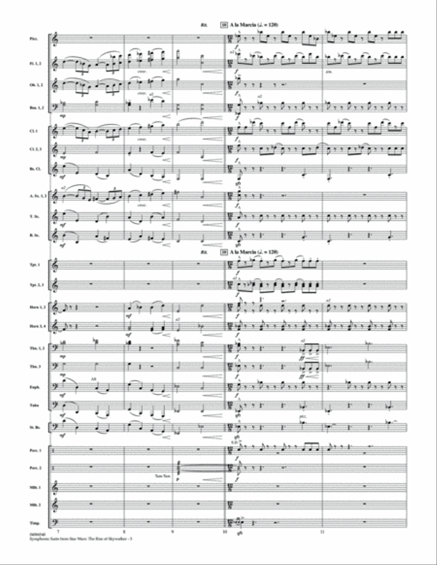 Symphonic Suite from Star Wars: The Rise of Skywalker (arr. Bocook) - Conductor Score (Full Score) Concert Band scores gallery preview page 3
