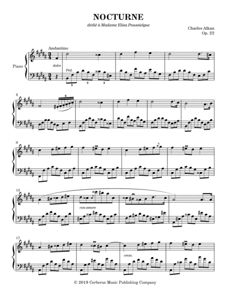 Nocturne, Op. 22 - Alkan