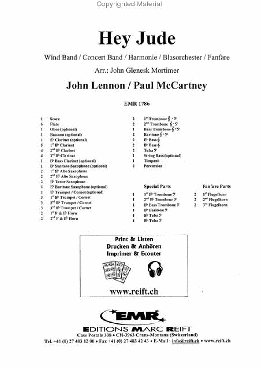 Hey Jude Hey Jude Concert Band scores gallery preview page 2