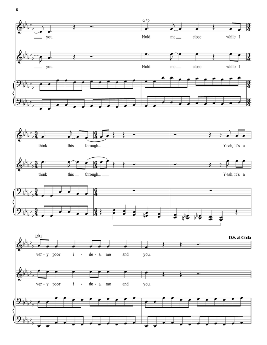 Bad Idea (from Waitress The Musical) Voice scores gallery preview page 6