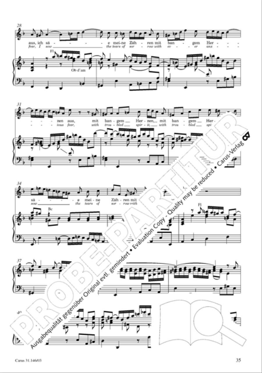 Through bitter tribulation we enter into God's kingdom (Wir mussen durch viel Trubsal in das Reich Gottes eingehen) 4-Part scores gallery preview page 36