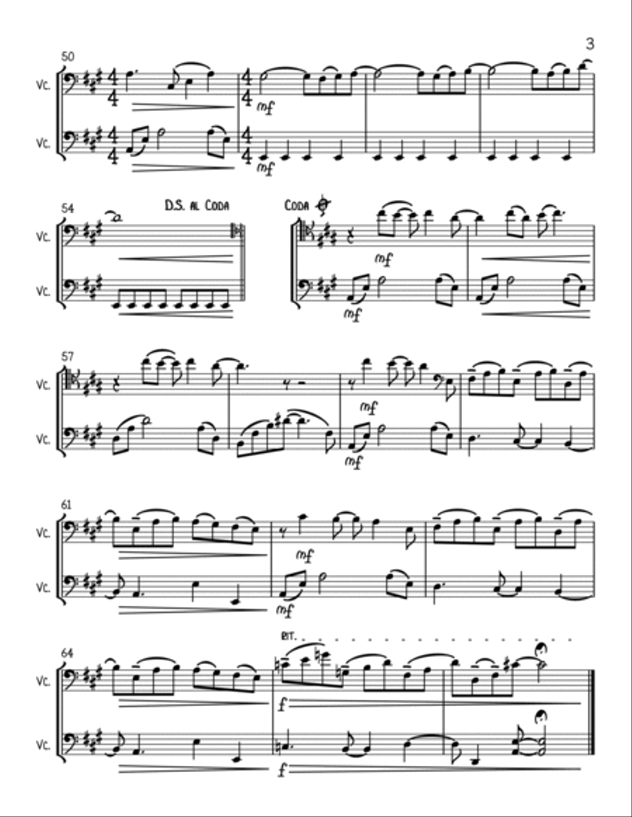 Here Comes The Sun Here Comes The Sun String Duet scores gallery preview page 3
