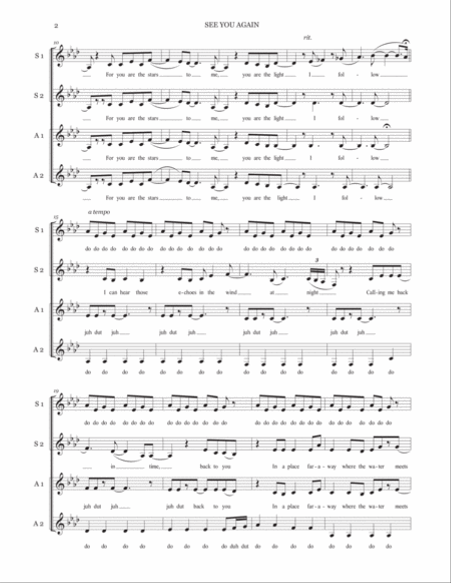 See You Again SSAA scores gallery preview page 2