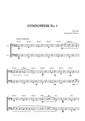 Book cover for Gymnopédie no 1 | Cello Duet | Original Key | Chords | Easy intermediate
