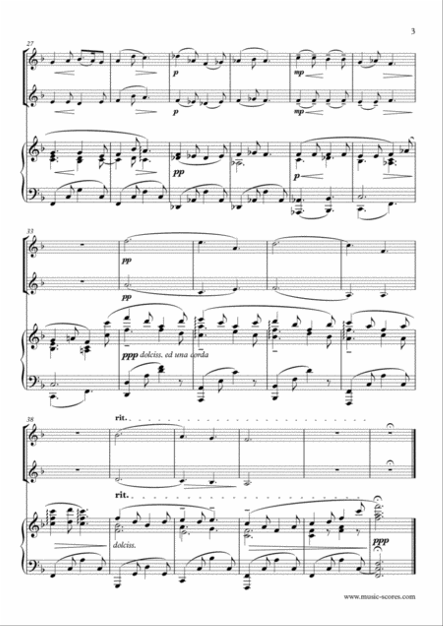 Mary's Lullaby, or Maria Wiegenlied - 2 Violins and Piano Mary's Lullaby, or Maria Wiegenlied - 2 Violins and Piano String Duet scores gallery preview page 3
