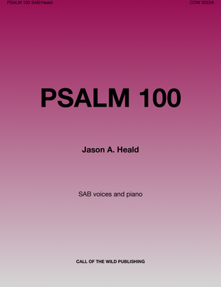 Book cover for "Psalm 100" for SAB choir, piano, and optional handbells