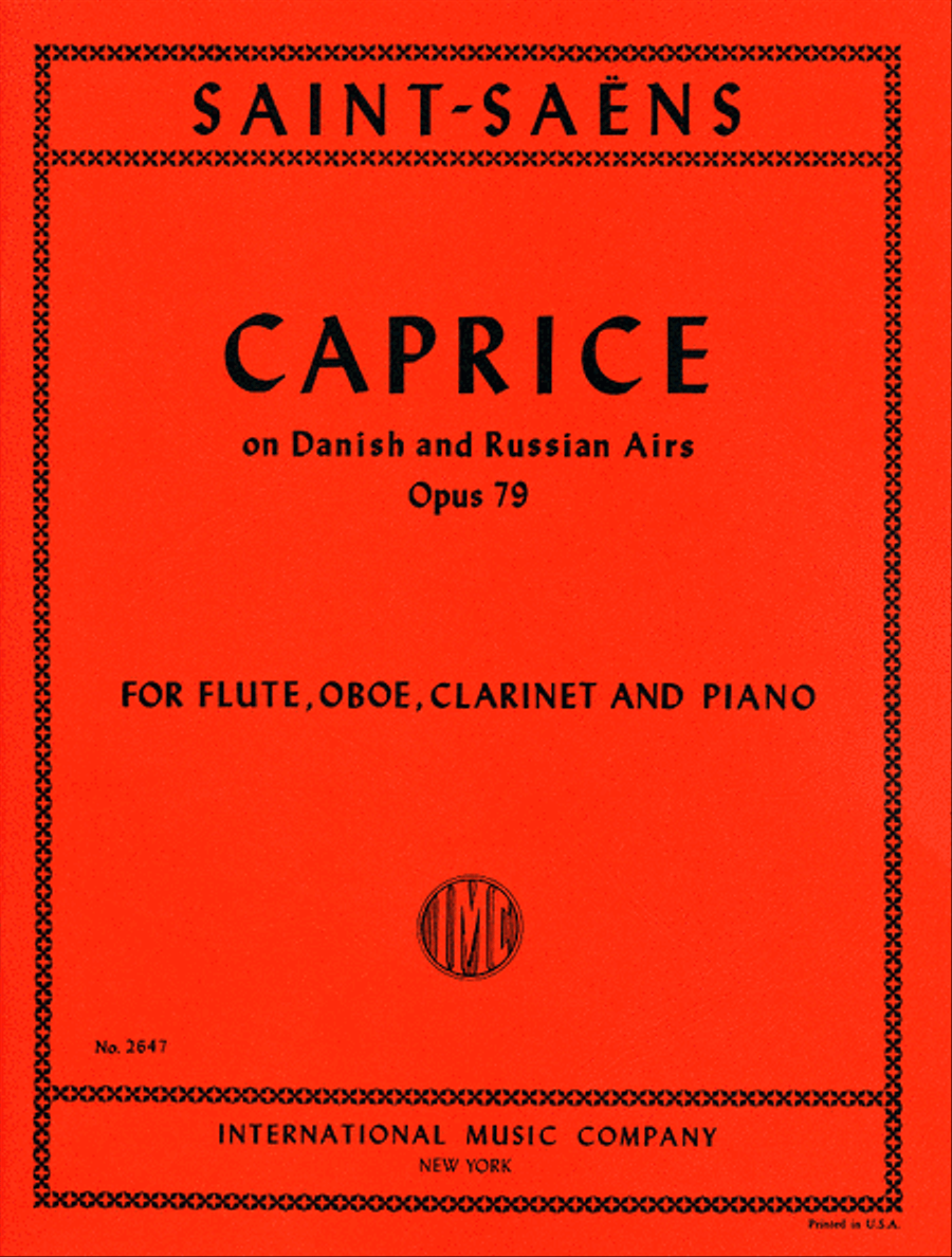 Caprice On Danish & Russian Airs, Opus 79 For Flute, Oboe, Clarinet & Piano Clarinet scores gallery preview page 1