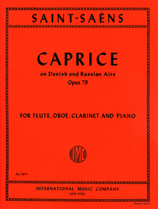 Book cover for Caprice On Danish & Russian Airs, Opus 79 For Flute, Oboe, Clarinet & Piano