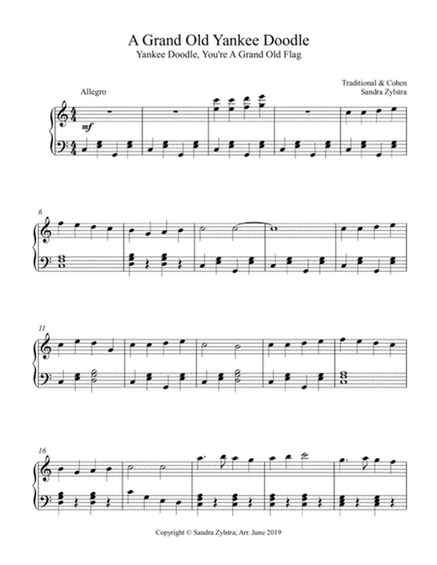 A Grand Old Yankee Doodle (early intermediate piano solo) image number null