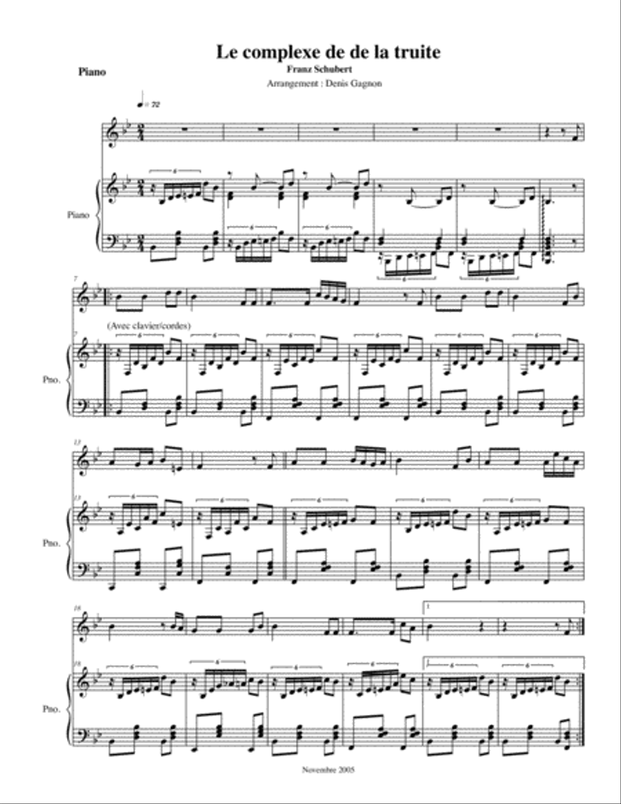 La truite (piano et clavier) image number null