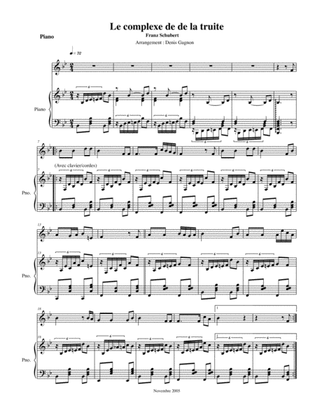 La truite (piano et clavier)
