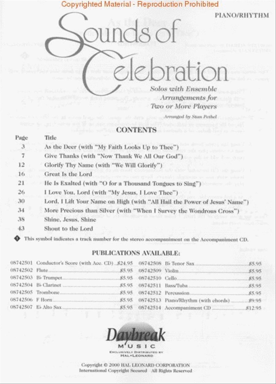 Sounds of Celebration - Piano/Rhythm Piano Solo scores gallery preview page 2