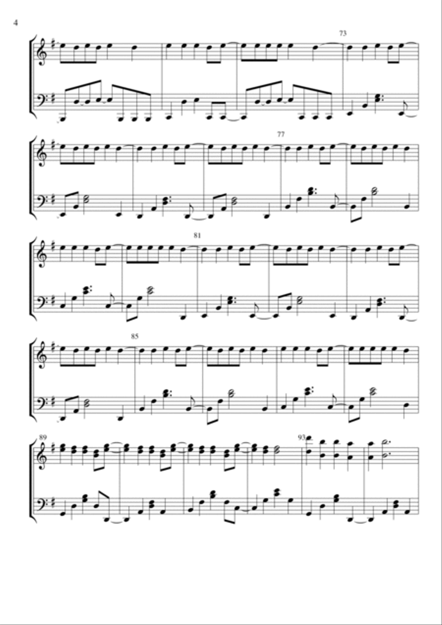 Can't Stop Piano Solo scores gallery preview page 4