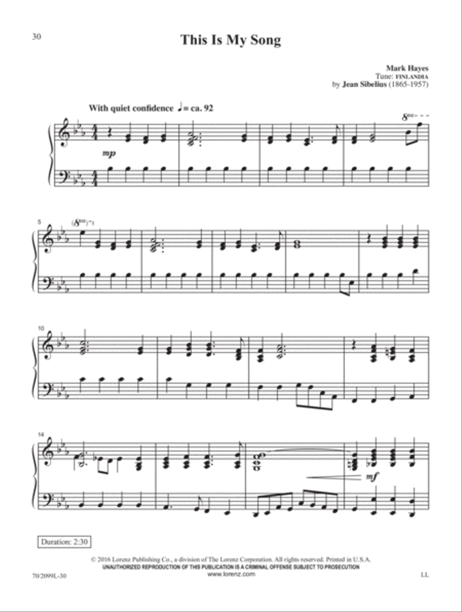 Mark Hayes Miniatures, Vol. 2 Piano Solo scores gallery preview page 10