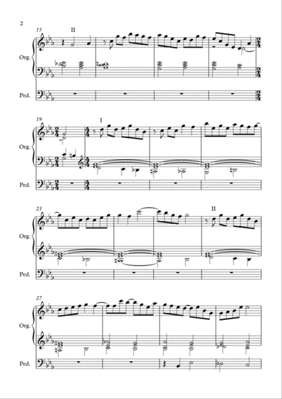 Prelude in Es Organ Solo scores gallery preview page 2