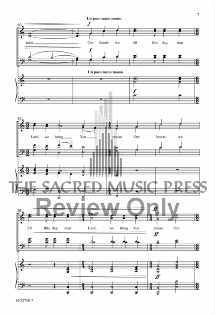 Our Hearts We Lift This Day 4-Part scores gallery preview page 6