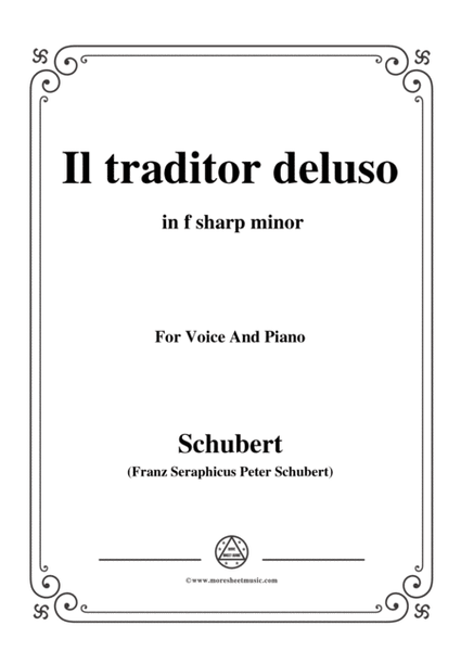 Schubert-Il traditor deluso in f sharp minor,for voice and piano image number null