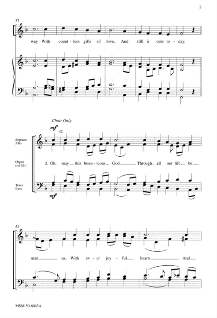 Now Thank We All Our God 4-Part scores gallery preview page 5
