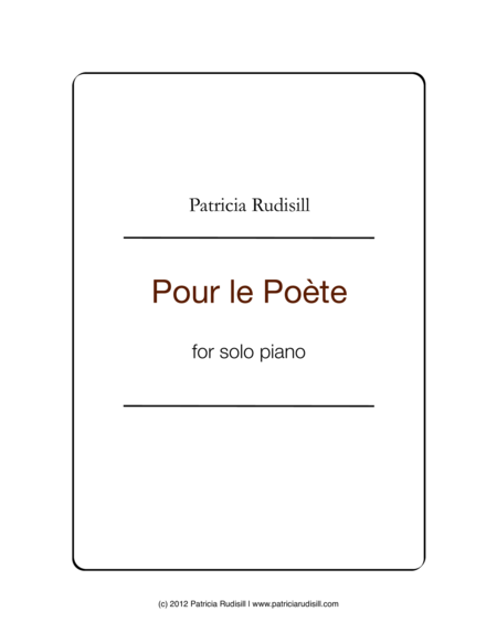 Pour le Poete by Patricia Rudisill Piano Solo - Digital Sheet Music
