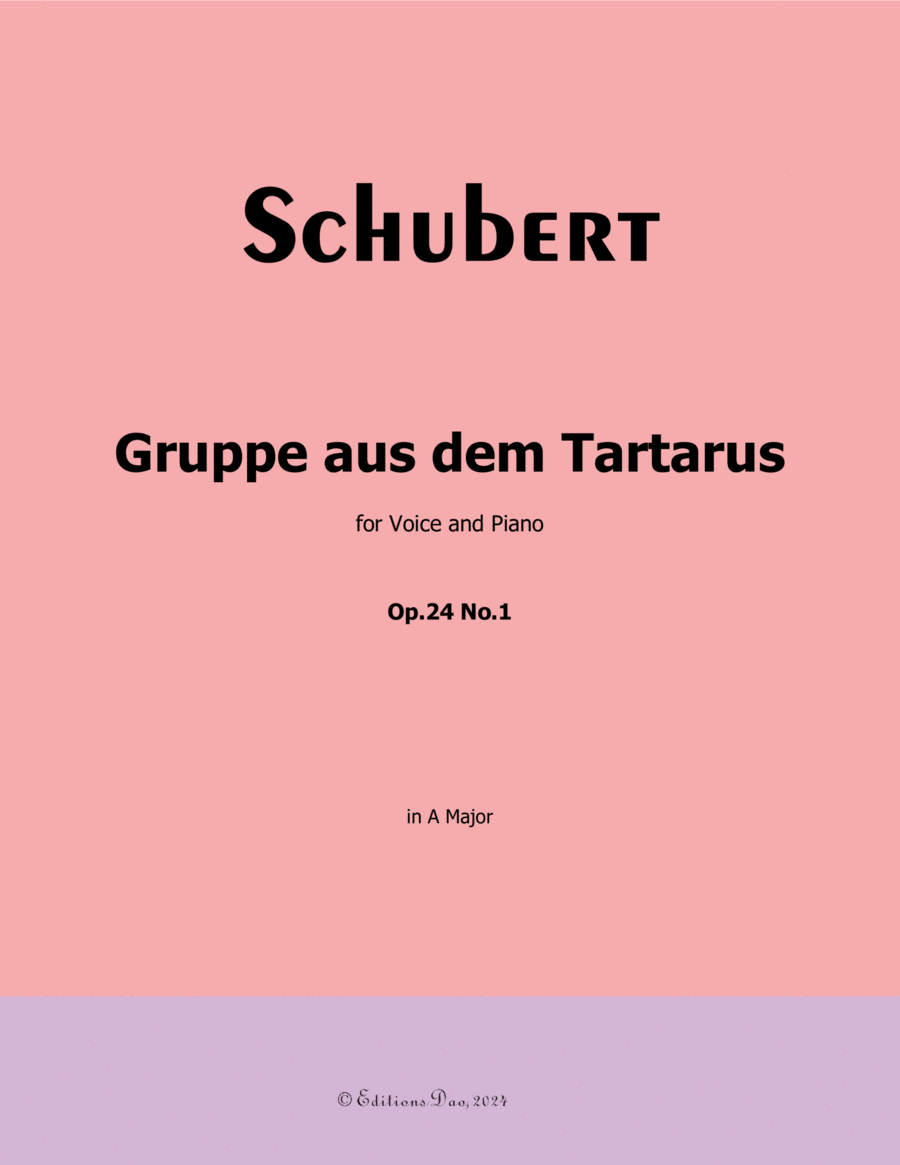 Gruppe aus dem Tartarus, by Schubert, Op.24 No.1, in A Major Voice scores gallery preview page 1