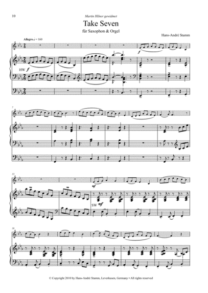 Six Pieces for Saxophone & Organ