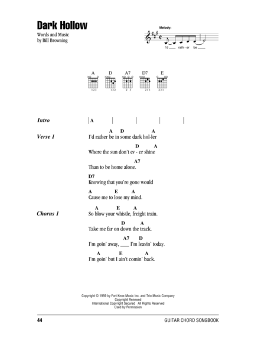 Dark Hollow Acoustic Guitar scores gallery preview page 1