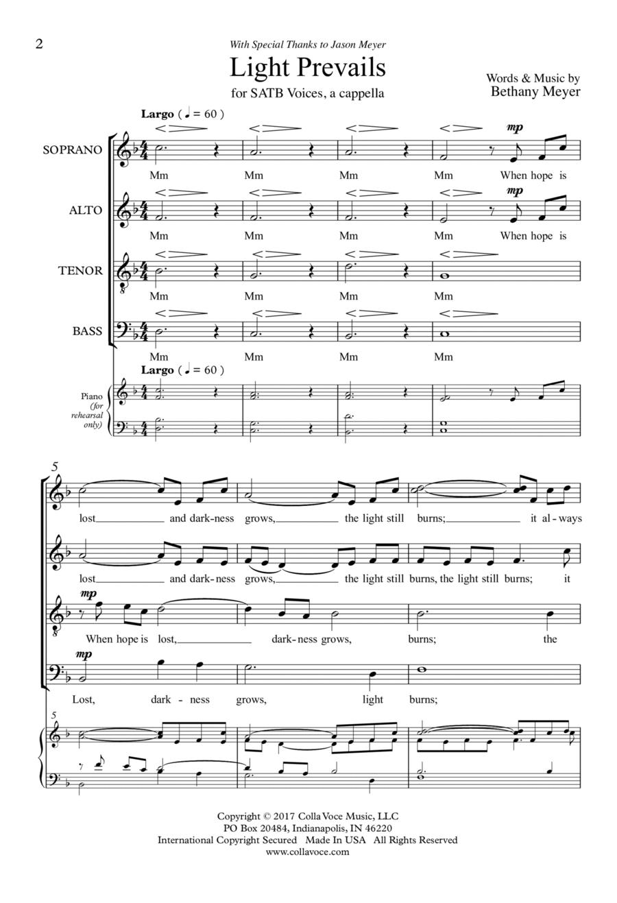Light Prevails 4-Part scores gallery preview page 1