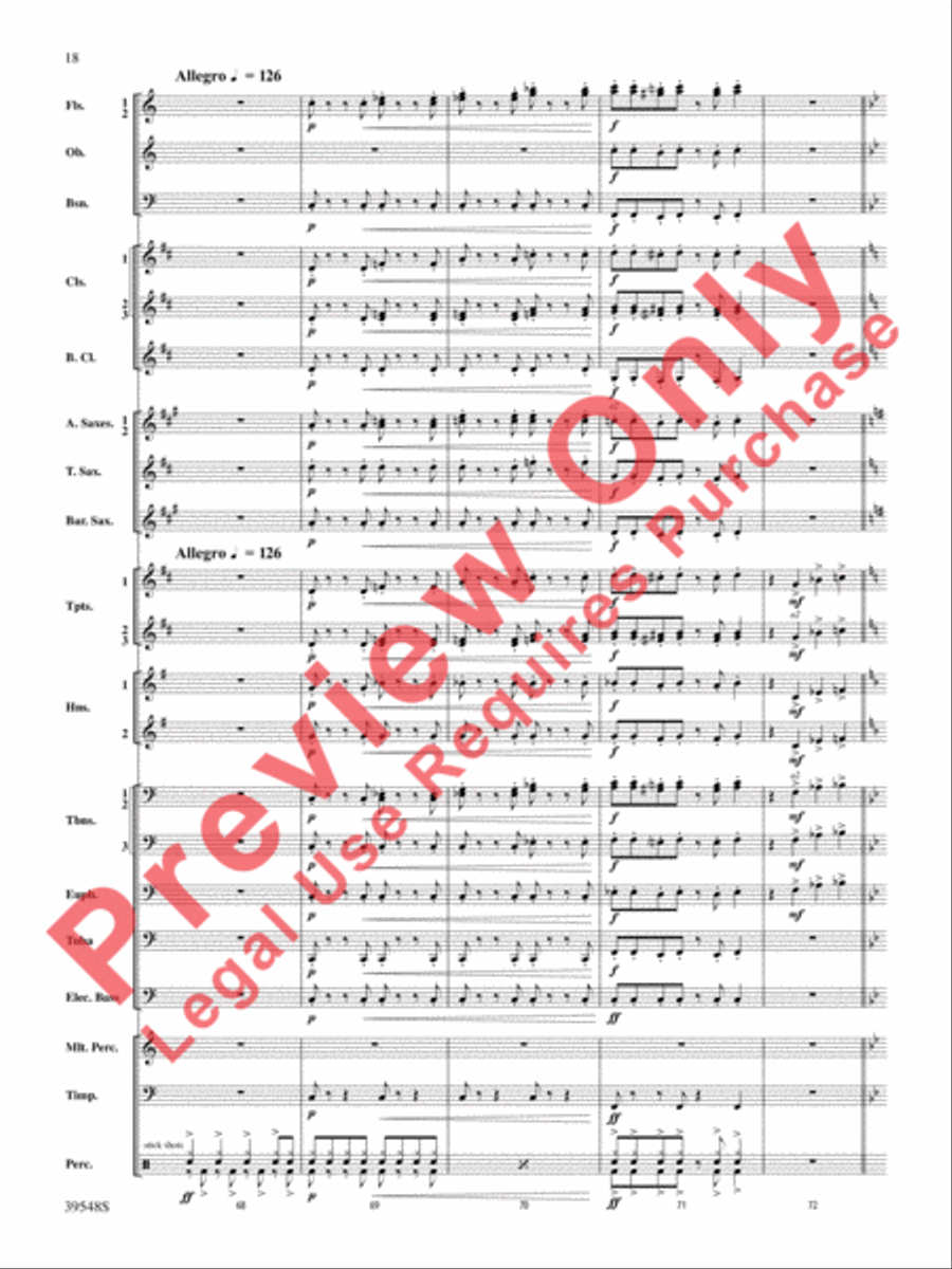 The Beatles Remembered Concert Band scores gallery preview page 19