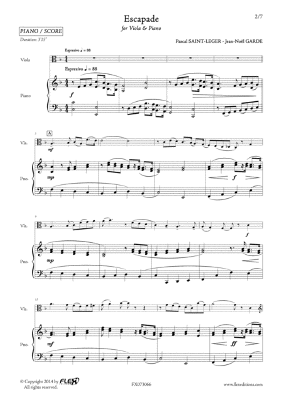 Escapade Viola scores gallery preview page 2