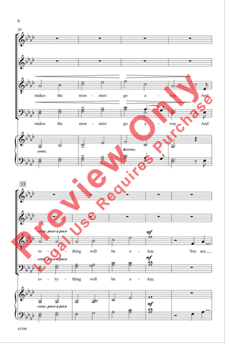 Light in the Hallway 4-Part scores gallery preview page 6