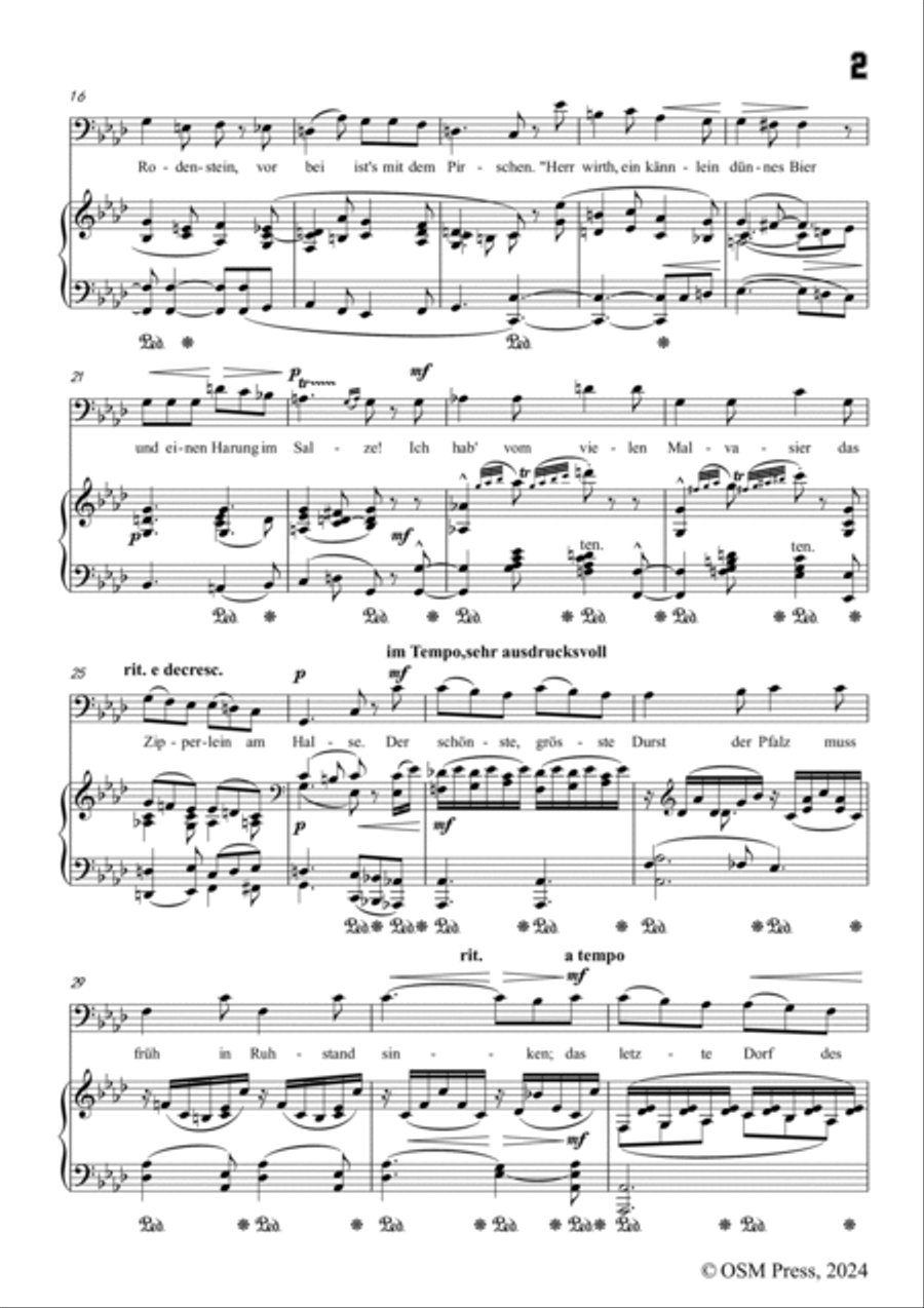 A. Jensen-Wer wankt zu Fusse,in f minor,Op.40 No.11 Voice scores gallery preview page 3