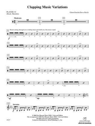 Clapping Music Variations: 10th Percussion