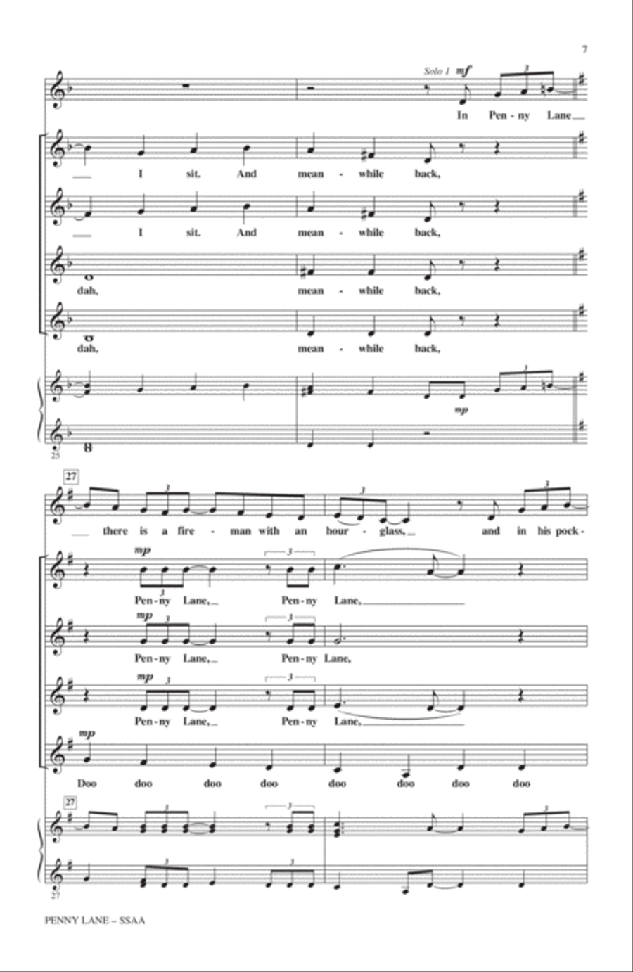Penny Lane SSA scores gallery preview page 6