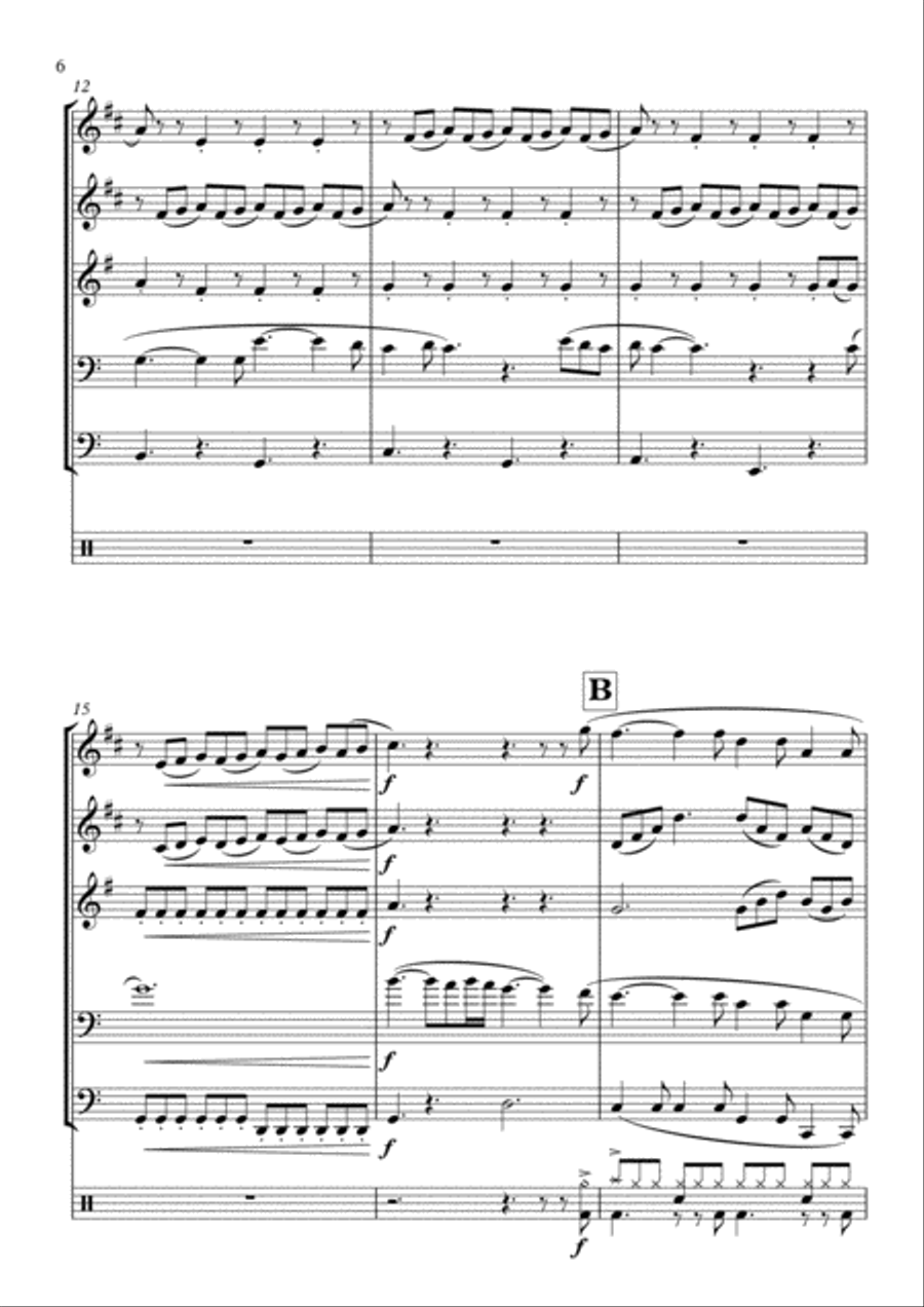 Unchained Melody Small Ensemble scores gallery preview page 6